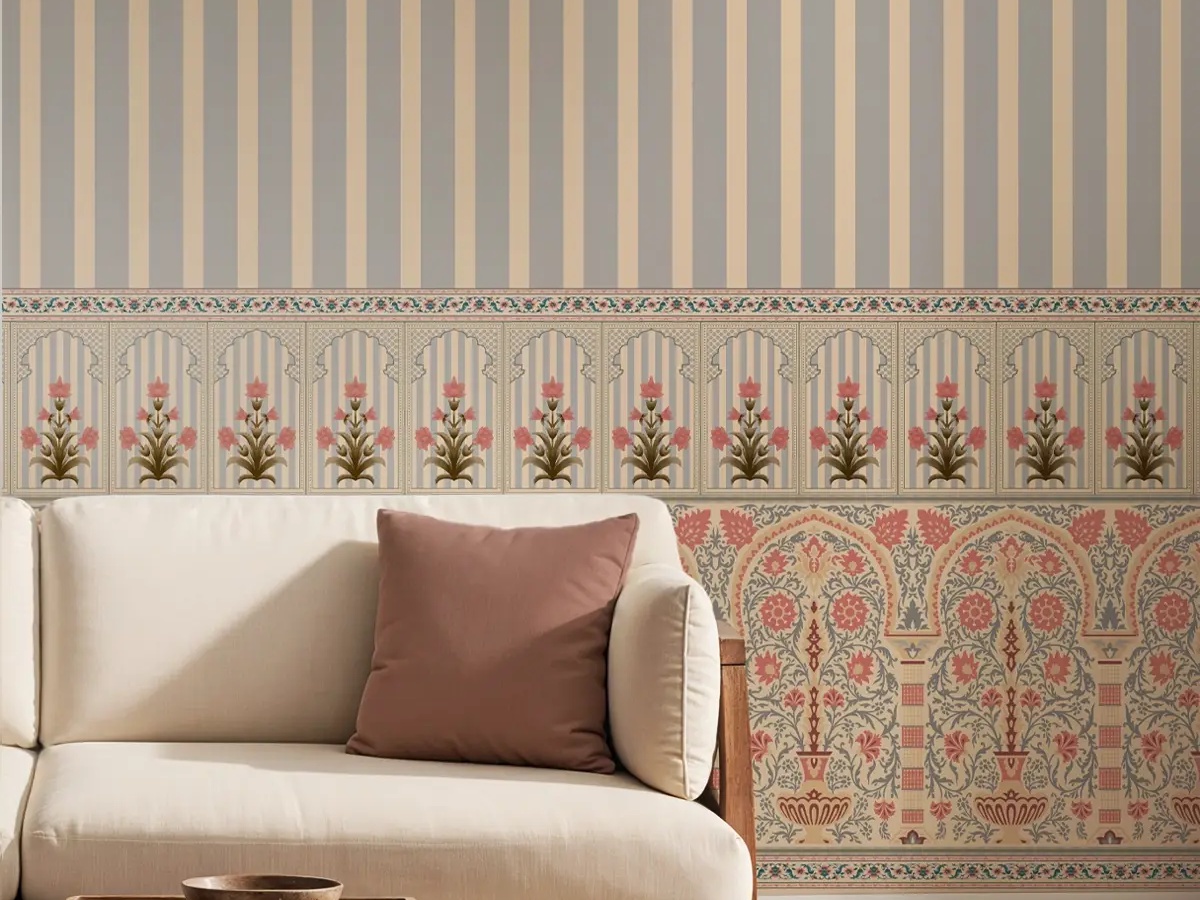 Premium wallpaper living room Gaur City Noida