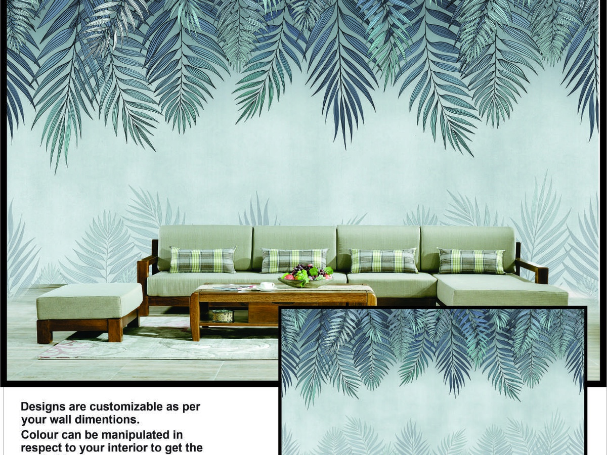 Custom abstract wallpaper Noida installation