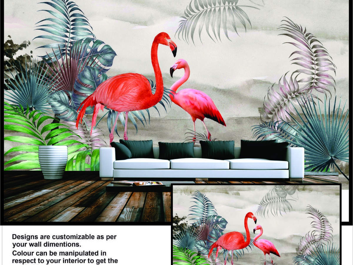 Tropical jungle wallpaper NCR installation