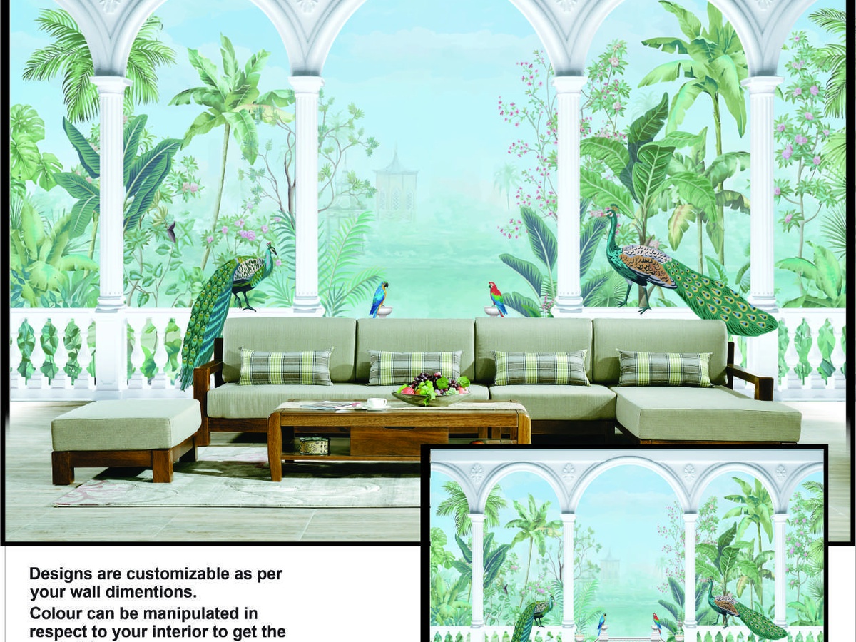 Cherry blossom wallpaper Noida bedroom