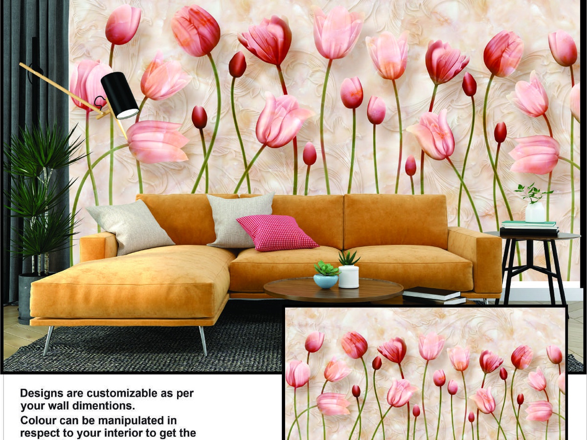 Custom family photo mural Noida apartment