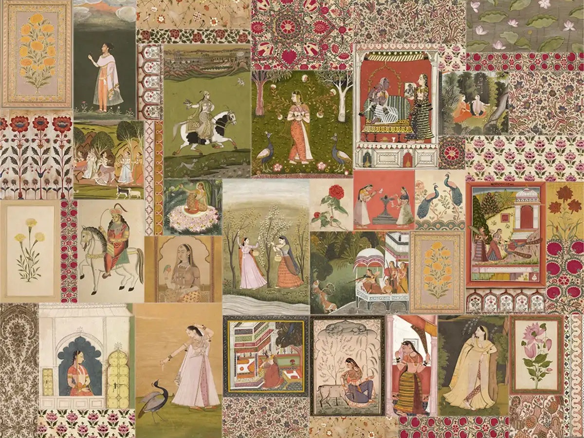 Premium damask wallpaper dining room Noida