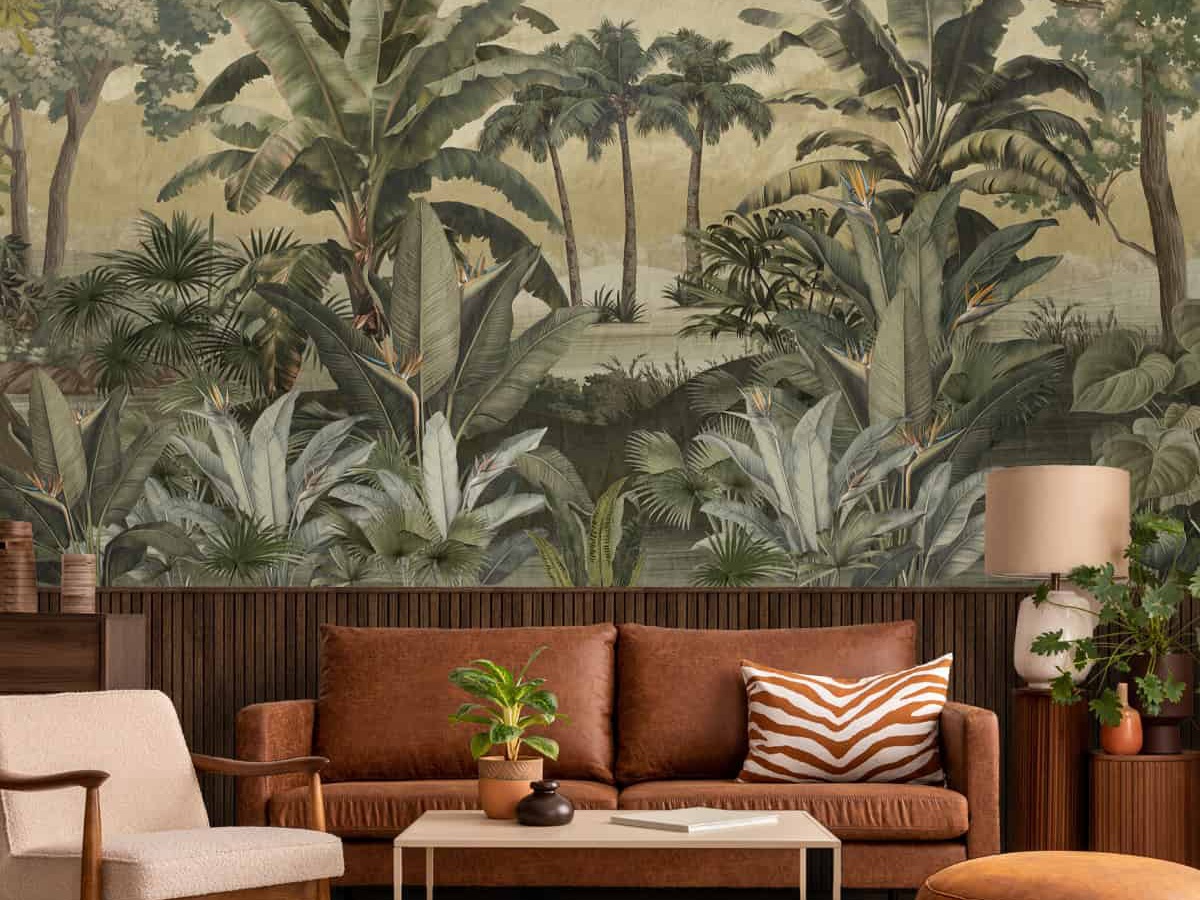 Silk effect luxury wallpaper master bedroom Gurugram