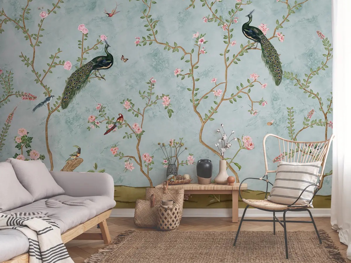 Mughal pattern wallpaper Gurugram